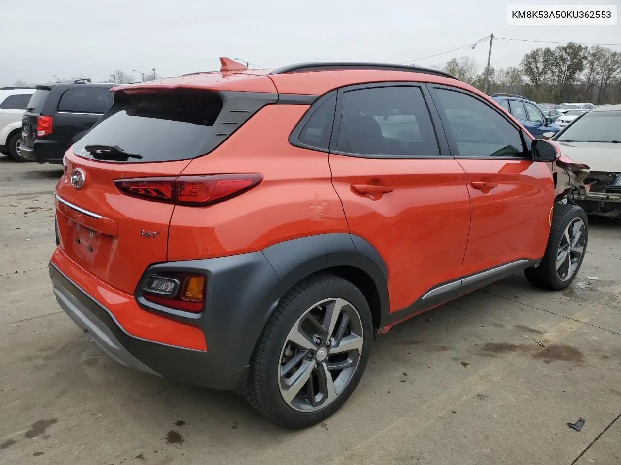 2019 Hyundai Kona Ultimate VIN: KM8K53A50KU362553 Lot: 79701344