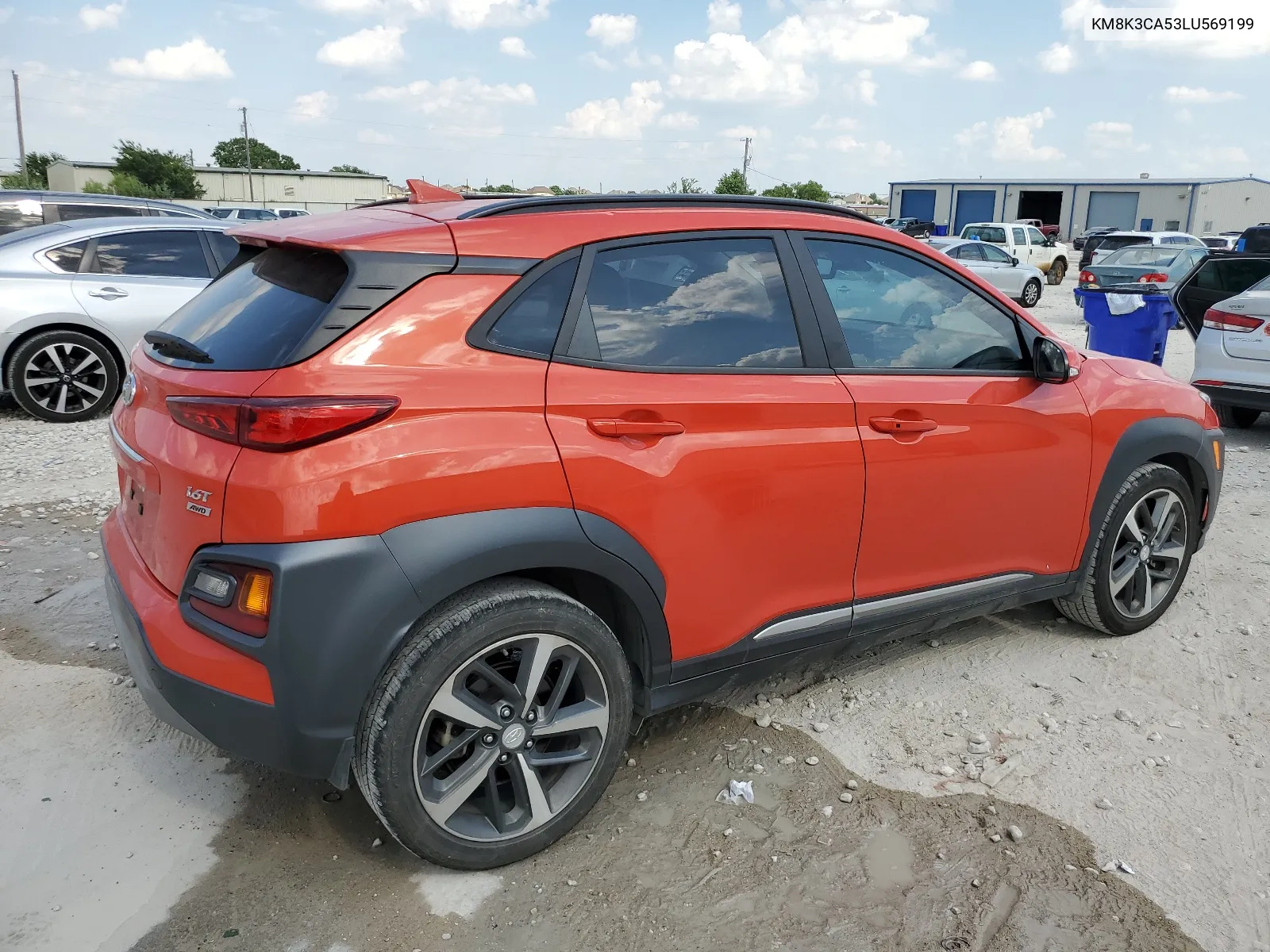 2020 Hyundai Kona Limited VIN: KM8K3CA53LU569199 Lot: 61053024