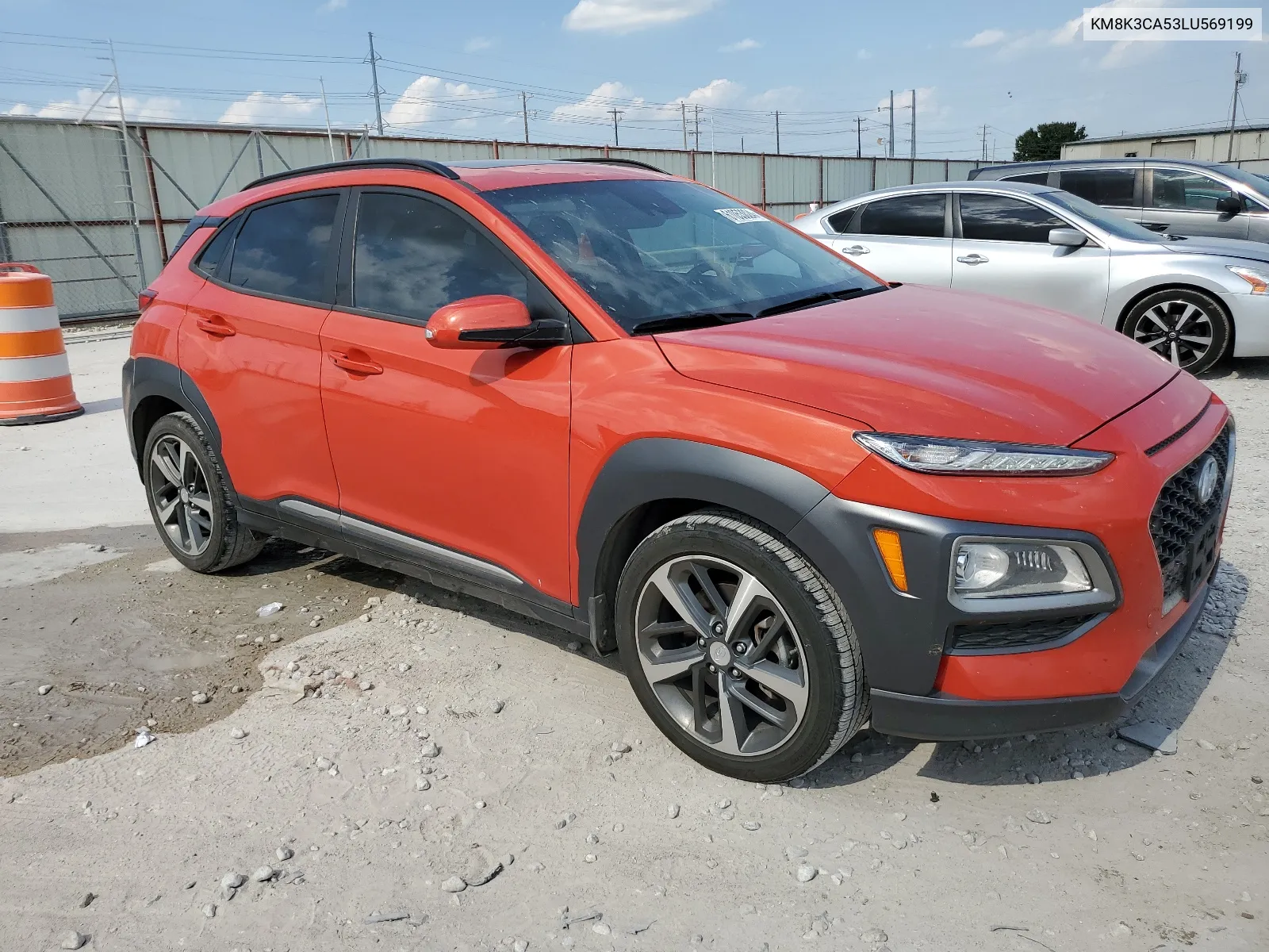 2020 Hyundai Kona Limited VIN: KM8K3CA53LU569199 Lot: 61053024