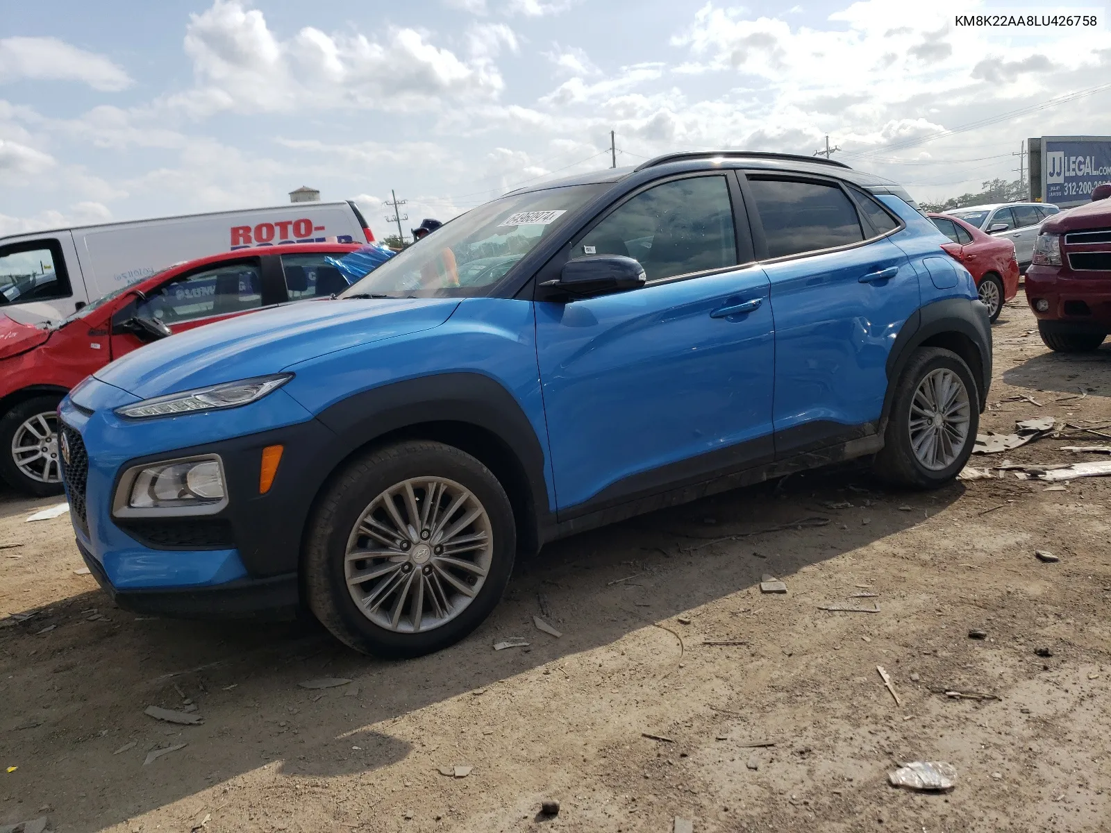 2020 Hyundai Kona Sel VIN: KM8K22AA8LU426758 Lot: 64960974