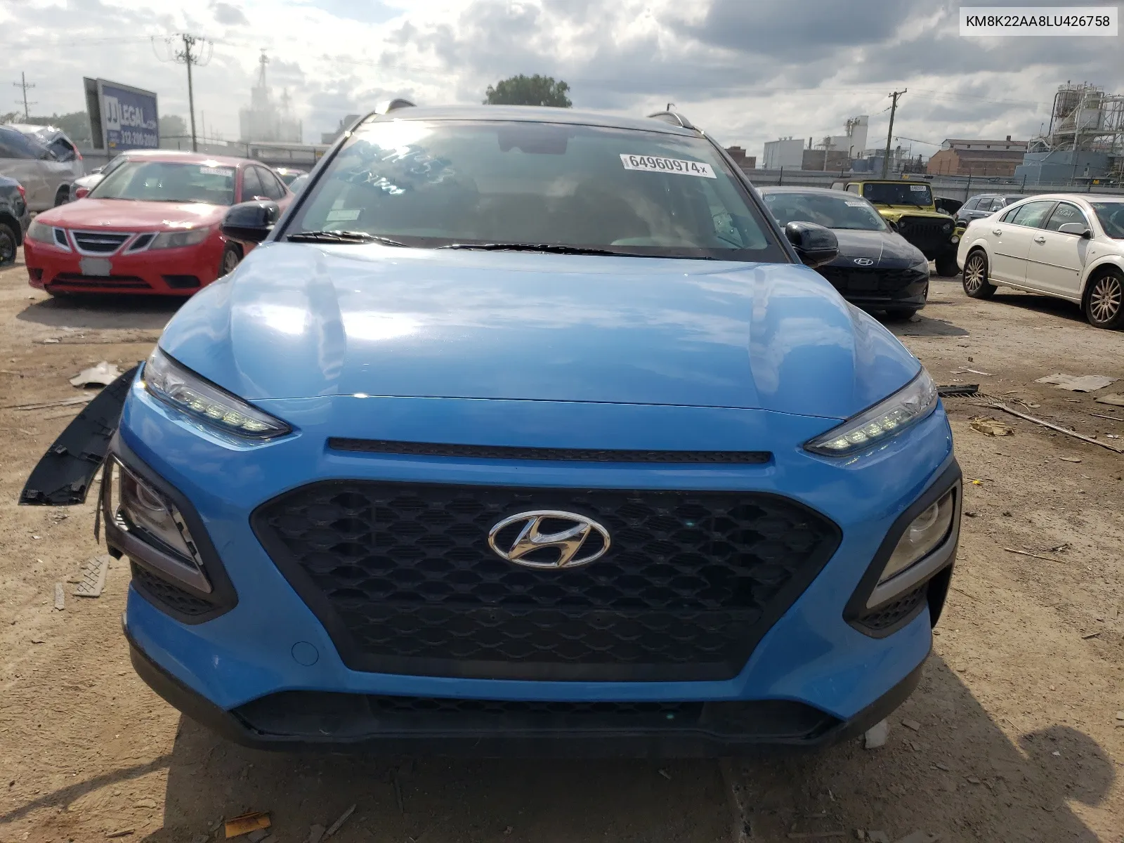 2020 Hyundai Kona Sel VIN: KM8K22AA8LU426758 Lot: 64960974