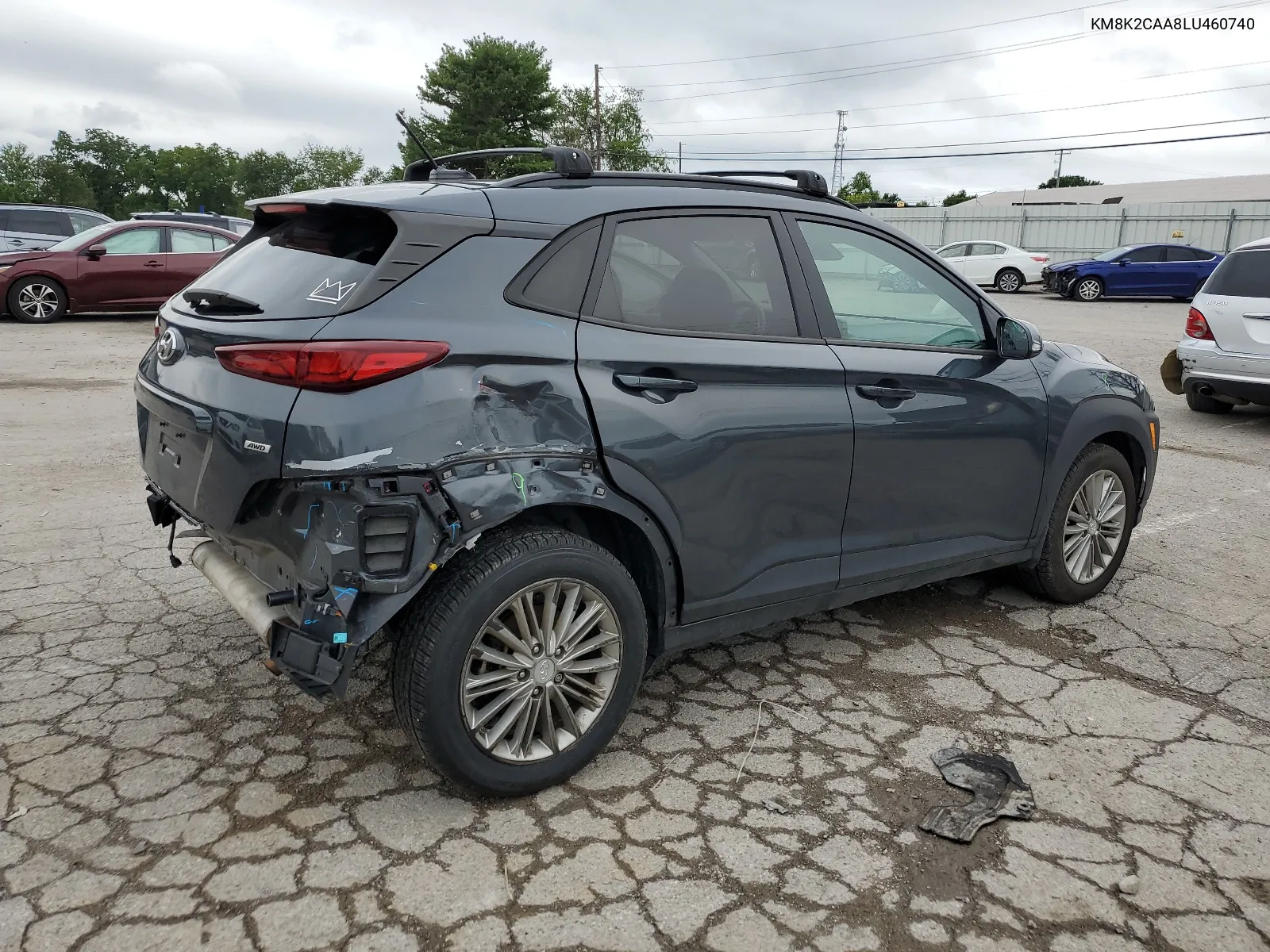 2020 Hyundai Kona Sel VIN: KM8K2CAA8LU460740 Lot: 65533744