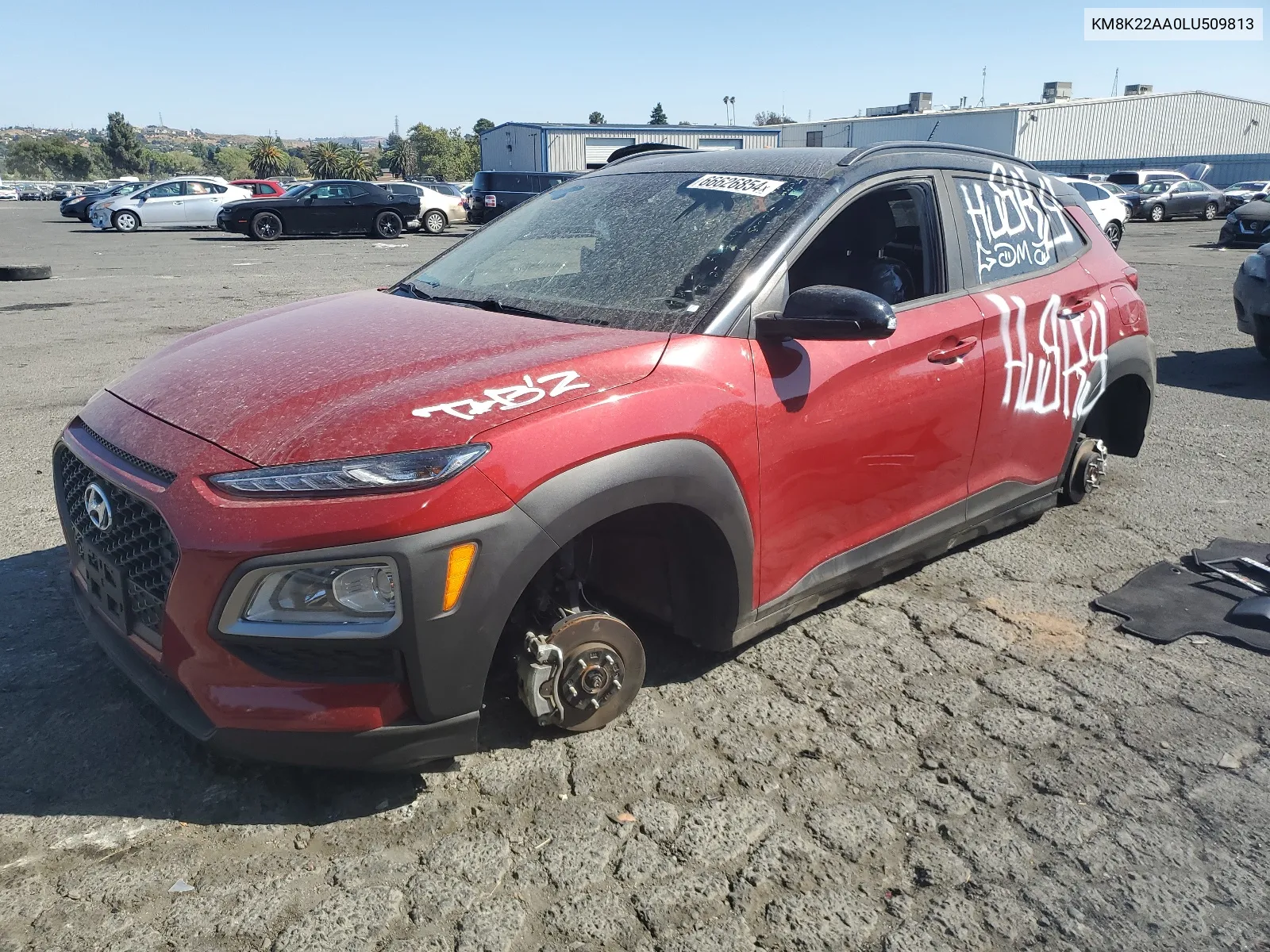 2020 Hyundai Kona Sel VIN: KM8K22AA0LU509813 Lot: 66626854