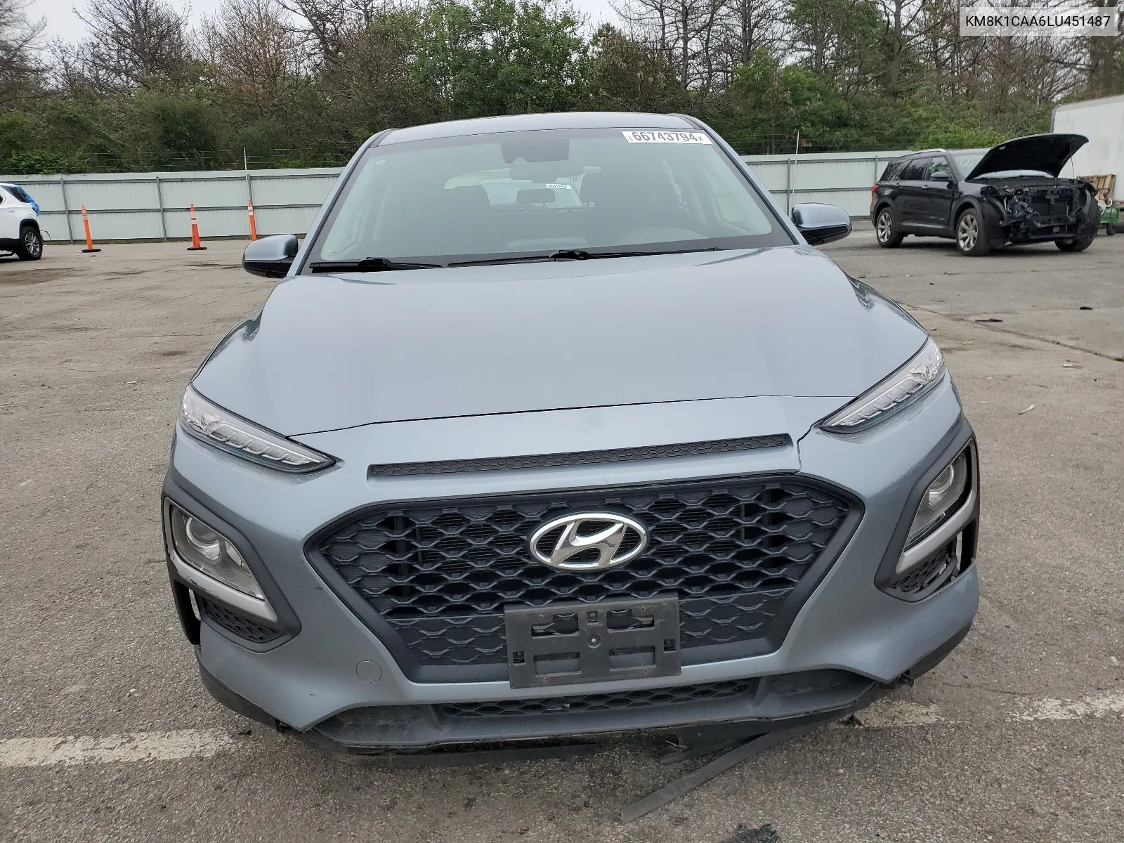 2020 Hyundai Kona Se VIN: KM8K1CAA6LU451487 Lot: 66743794