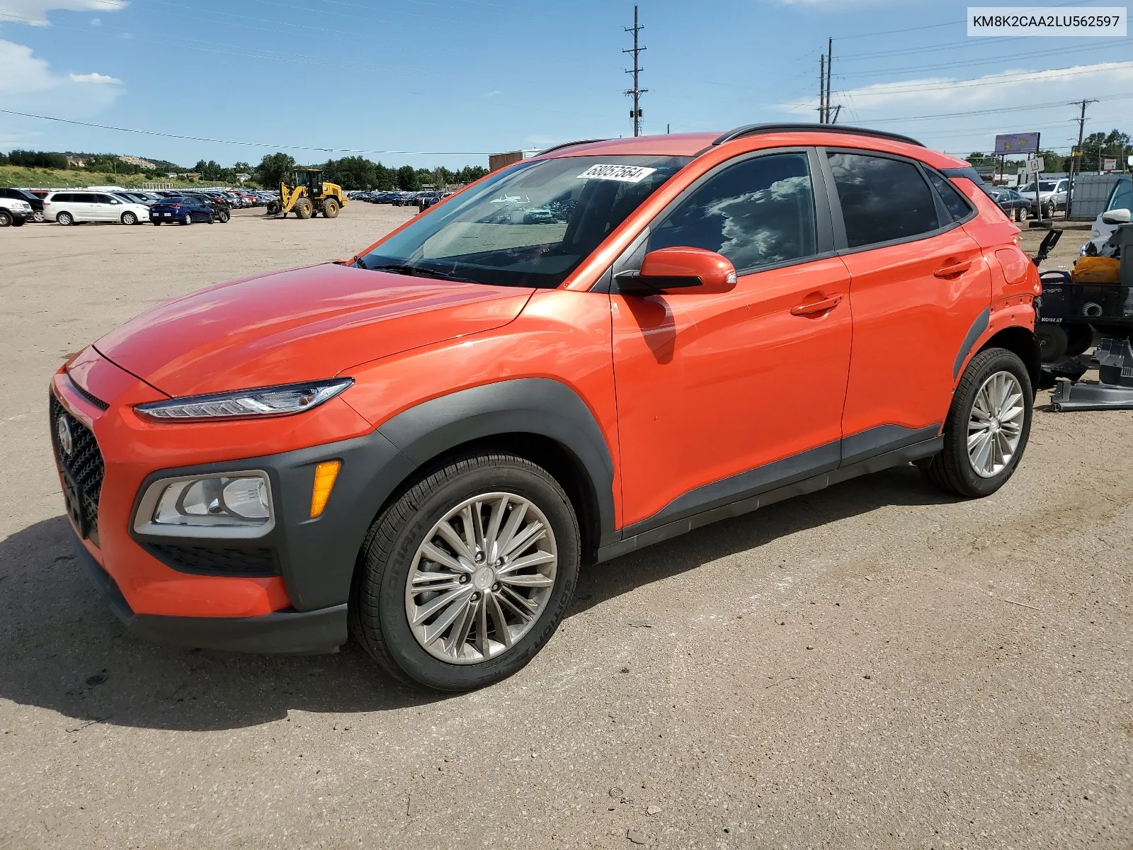 2020 Hyundai Kona Sel VIN: KM8K2CAA2LU562597 Lot: 68057564