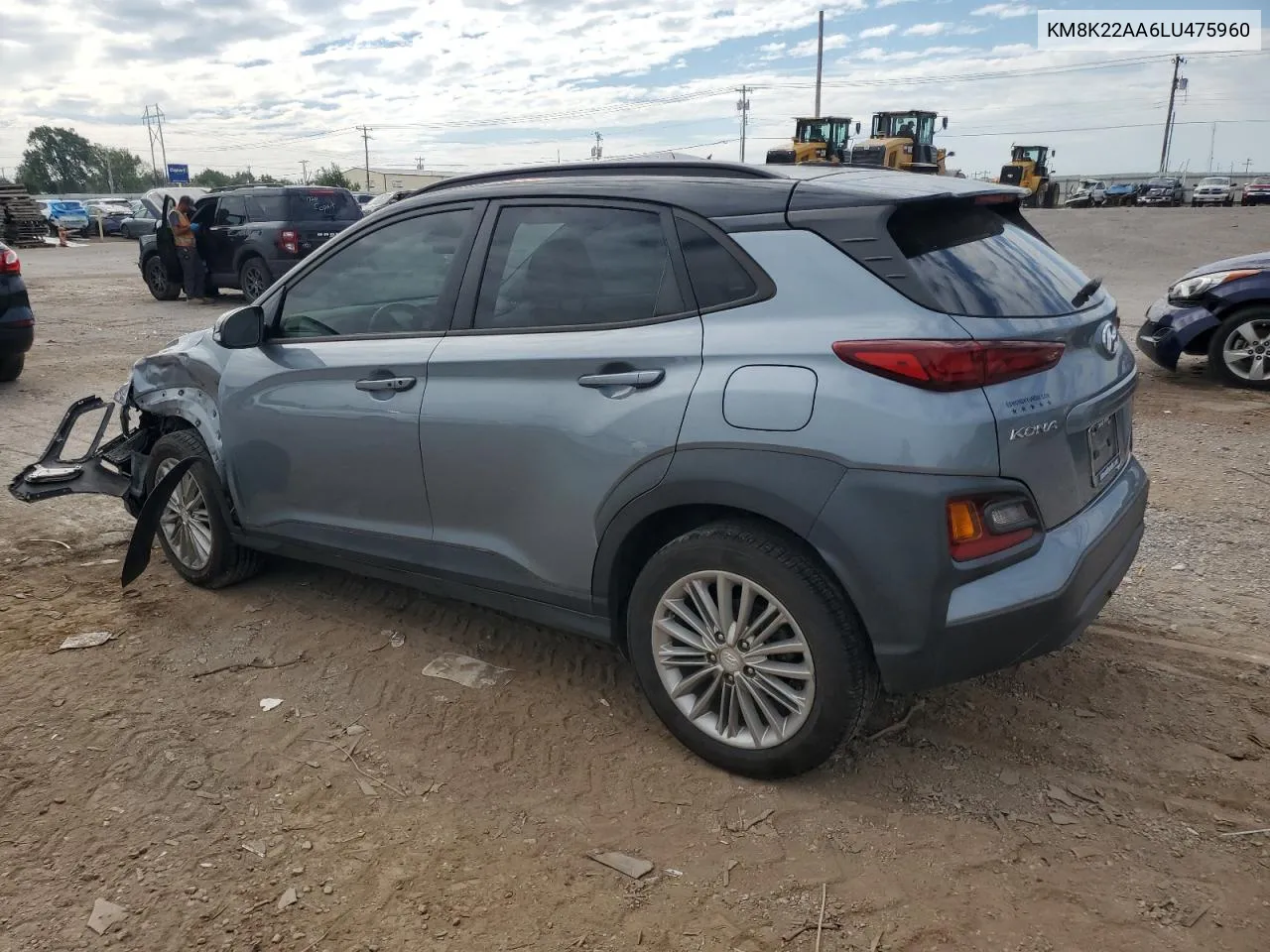 2020 Hyundai Kona Sel VIN: KM8K22AA6LU475960 Lot: 69972624