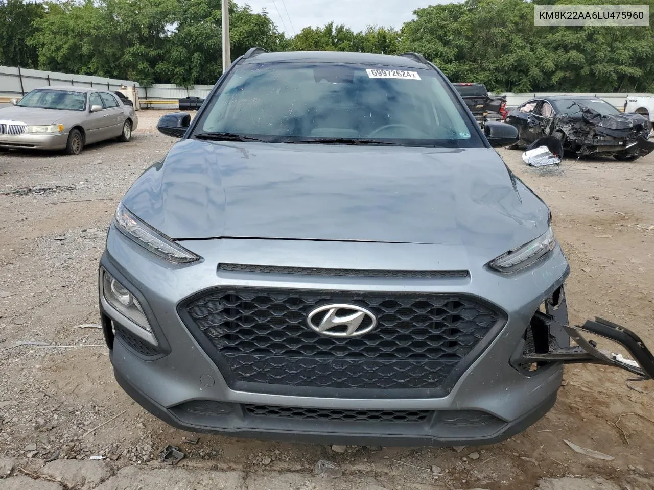 2020 Hyundai Kona Sel VIN: KM8K22AA6LU475960 Lot: 69972624