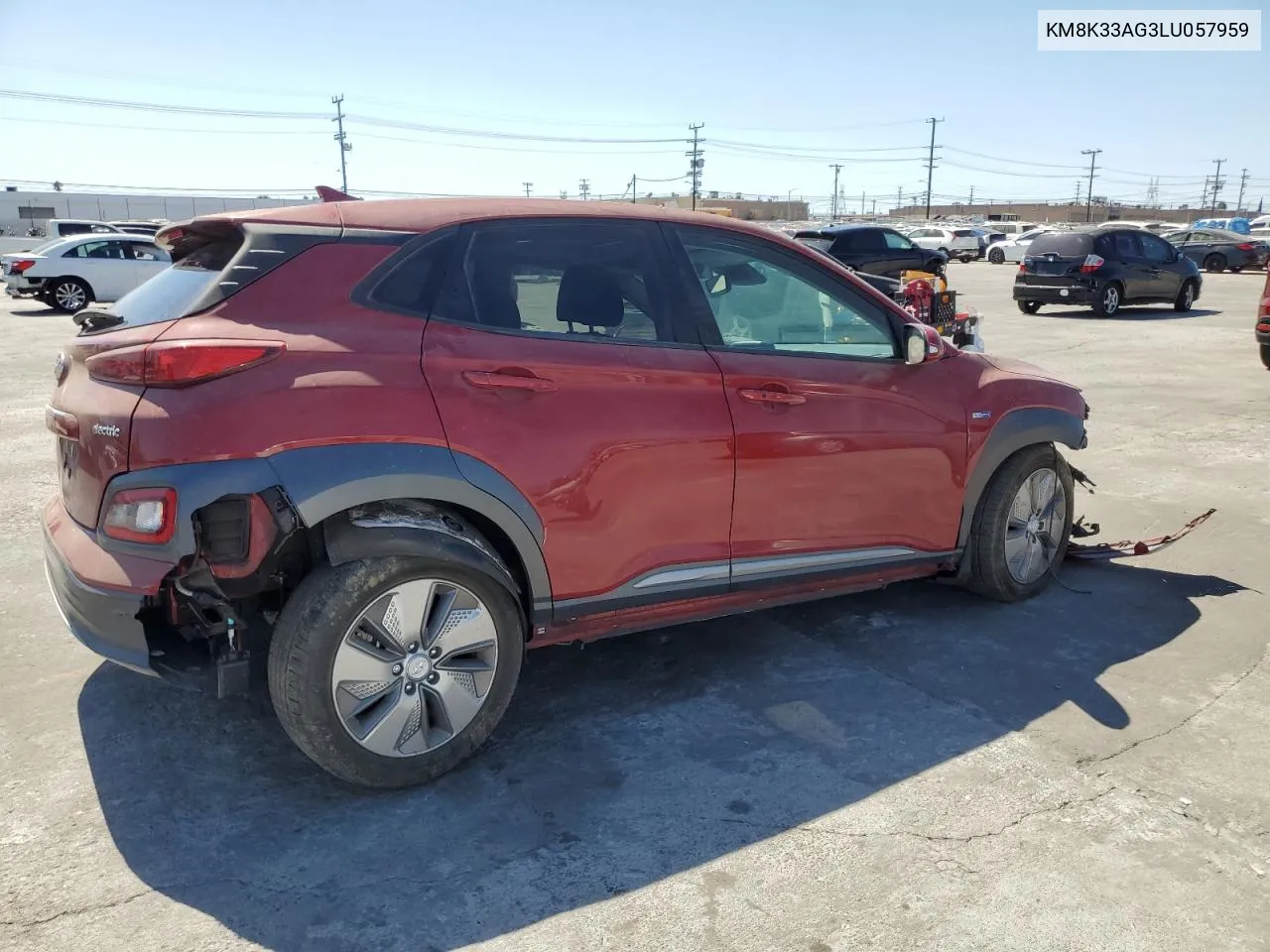 2020 Hyundai Kona Limited VIN: KM8K33AG3LU057959 Lot: 70018114