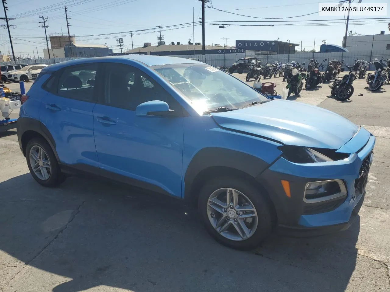 2020 Hyundai Kona Se VIN: KM8K12AA5LU449174 Lot: 70280324