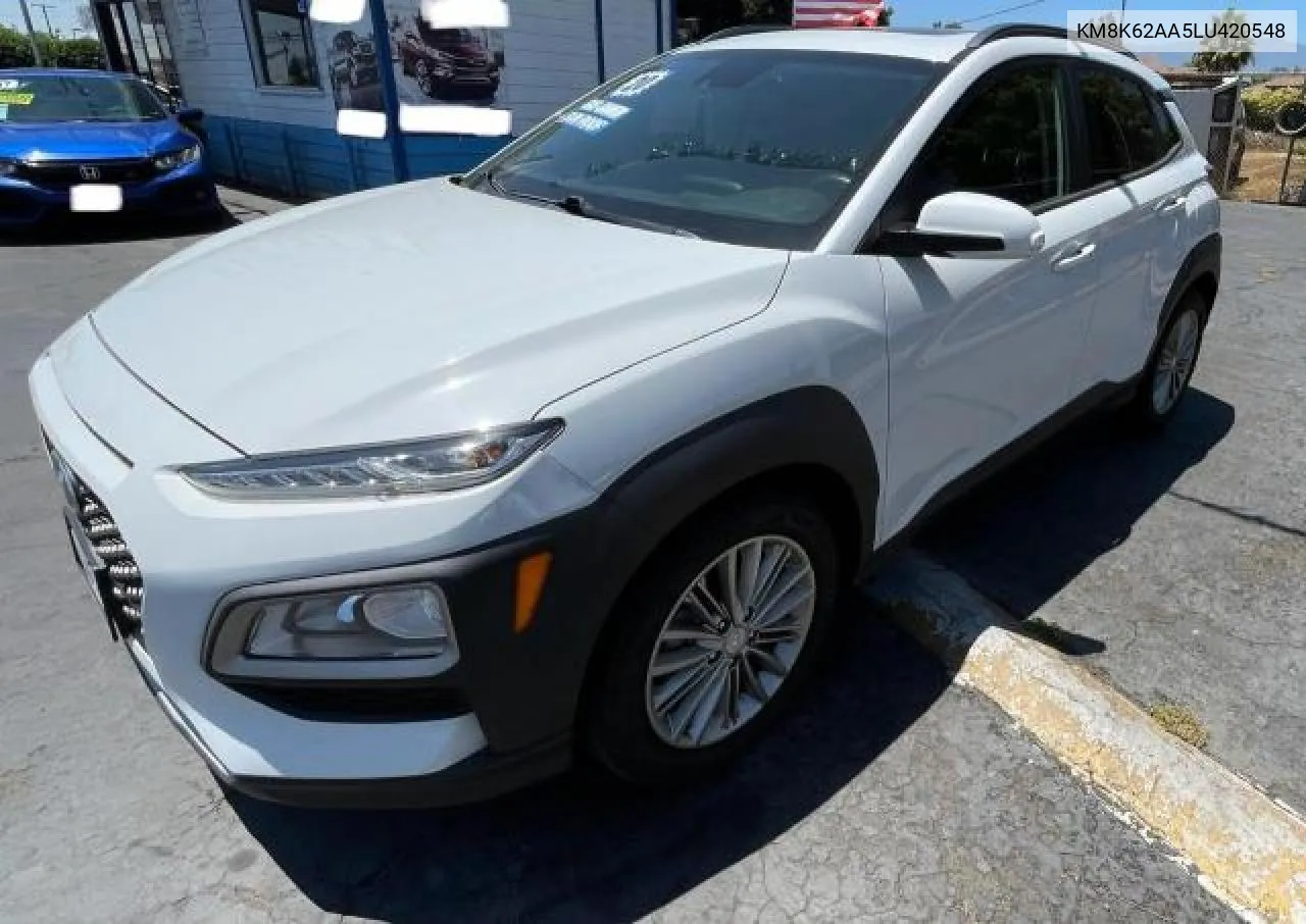 2020 Hyundai Kona Sel Plus VIN: KM8K62AA5LU420548 Lot: 70933104