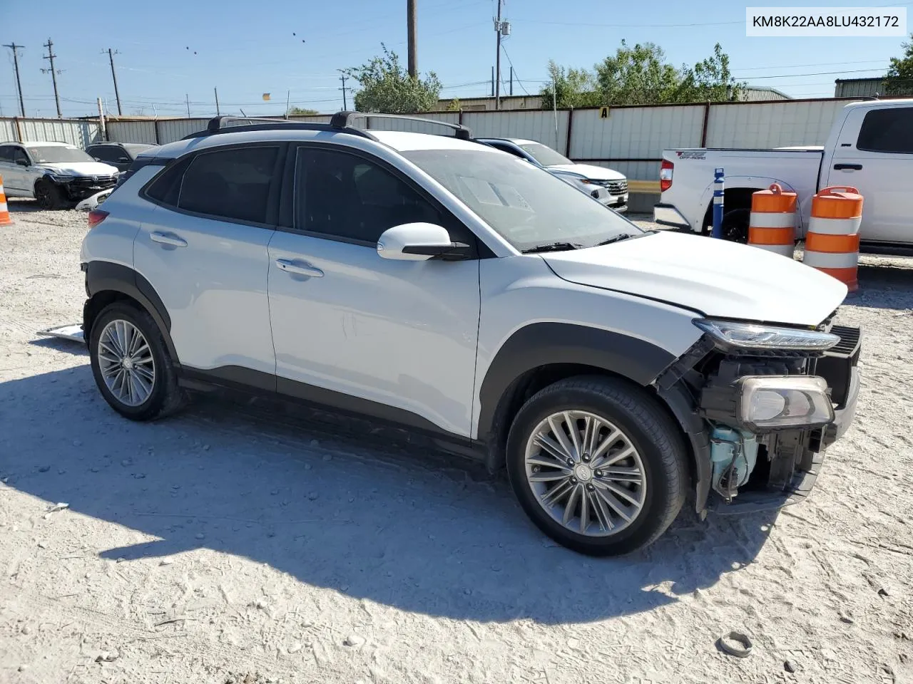 2020 Hyundai Kona Sel VIN: KM8K22AA8LU432172 Lot: 72149374