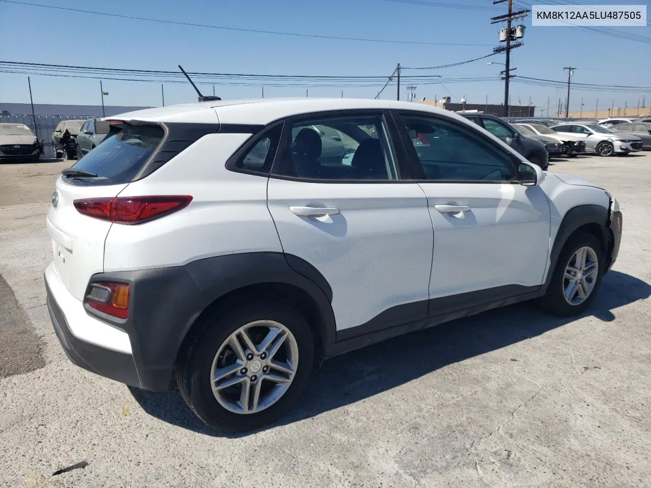 2020 Hyundai Kona Se VIN: KM8K12AA5LU487505 Lot: 72811384