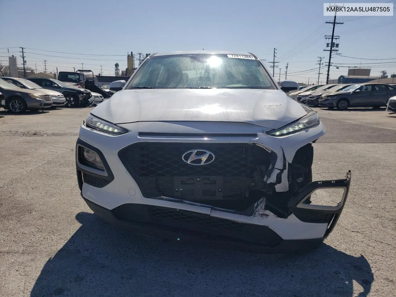 2020 Hyundai Kona Se VIN: KM8K12AA5LU487505 Lot: 72811384