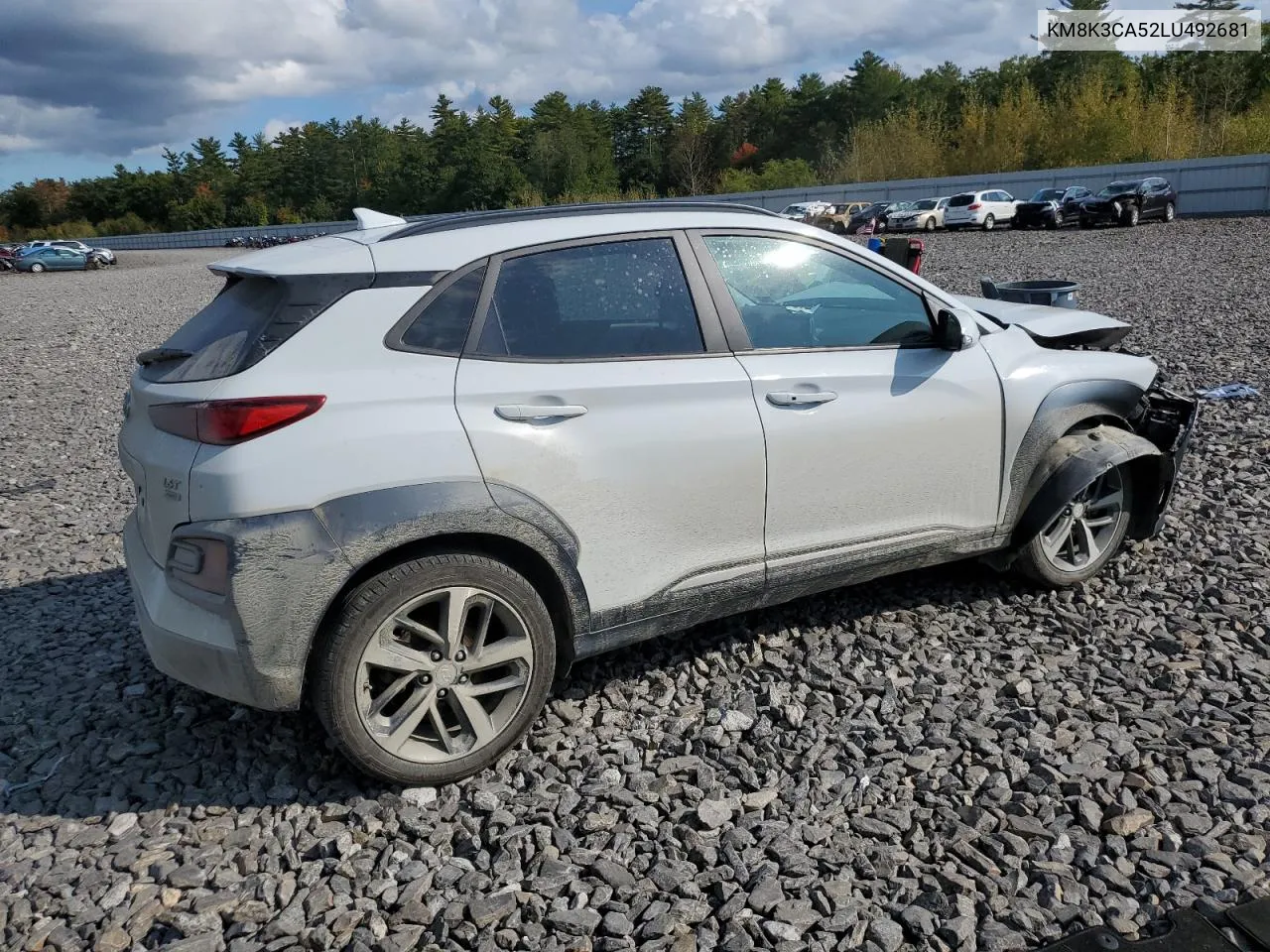 2020 Hyundai Kona Limited VIN: KM8K3CA52LU492681 Lot: 74018794