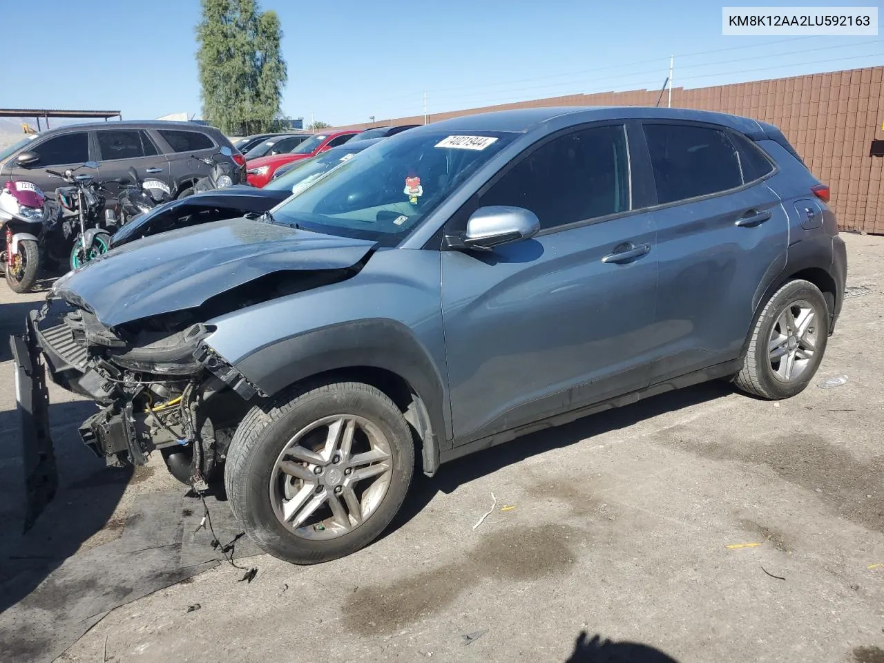 2020 Hyundai Kona Se VIN: KM8K12AA2LU592163 Lot: 74021944