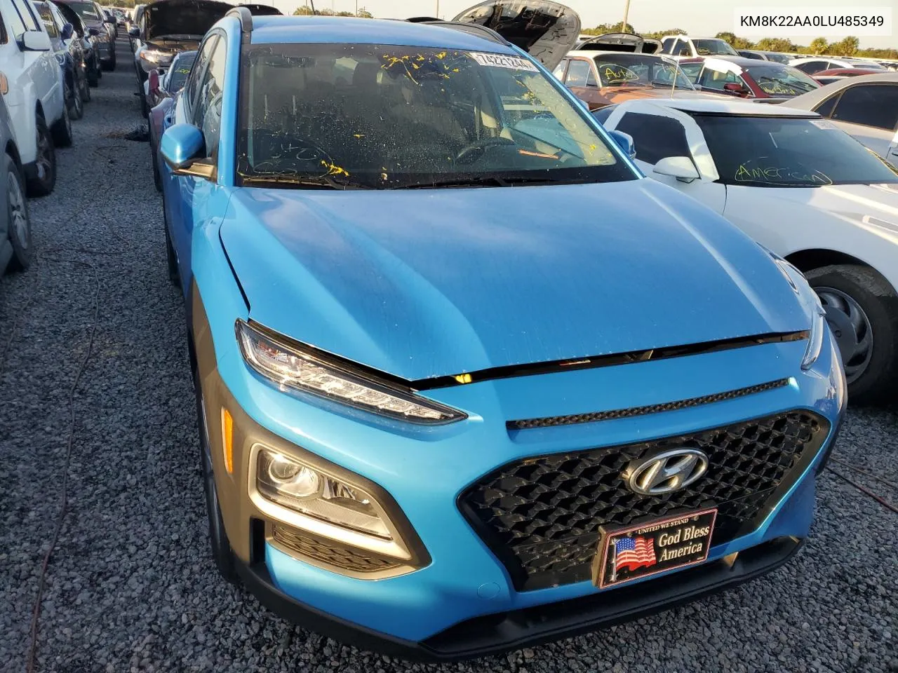 2020 Hyundai Kona Sel VIN: KM8K22AA0LU485349 Lot: 74221244