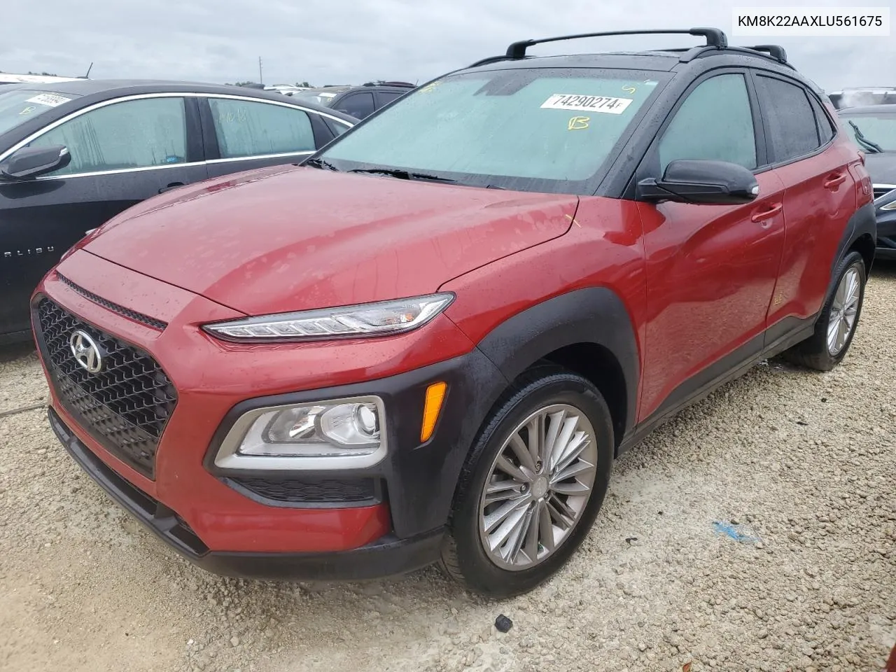 2020 Hyundai Kona Sel VIN: KM8K22AAXLU561675 Lot: 74290274