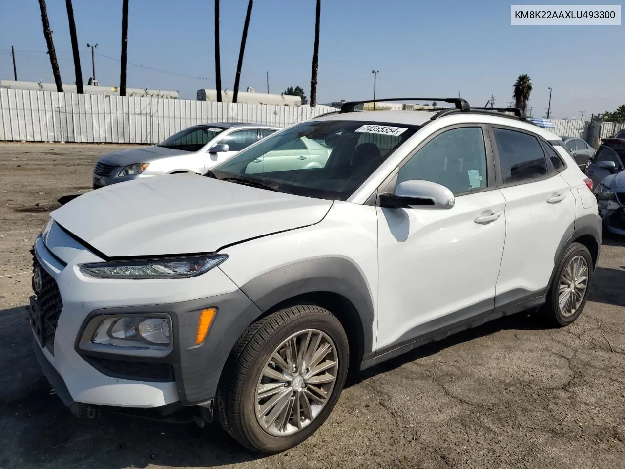 2020 Hyundai Kona Sel VIN: KM8K22AAXLU493300 Lot: 74555354