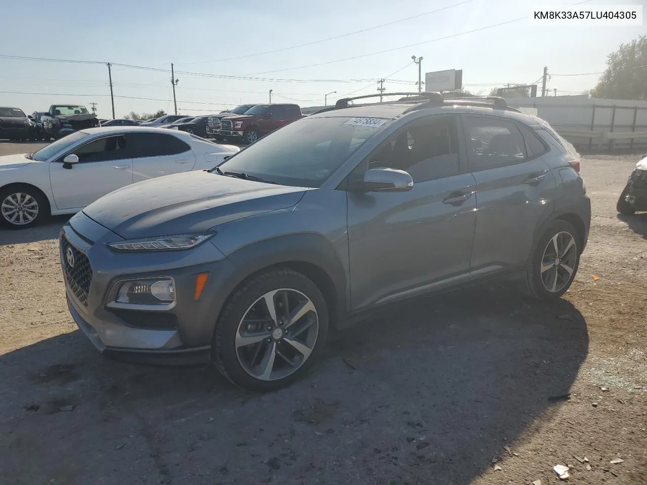 2020 Hyundai Kona Limited VIN: KM8K33A57LU404305 Lot: 74675834