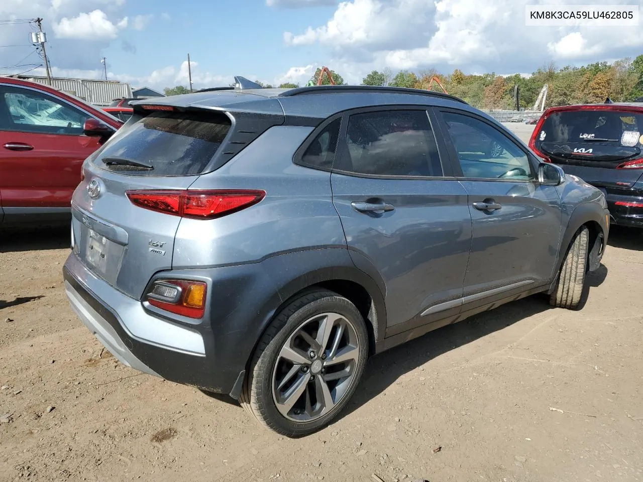 2020 Hyundai Kona Limited VIN: KM8K3CA59LU462805 Lot: 74700664