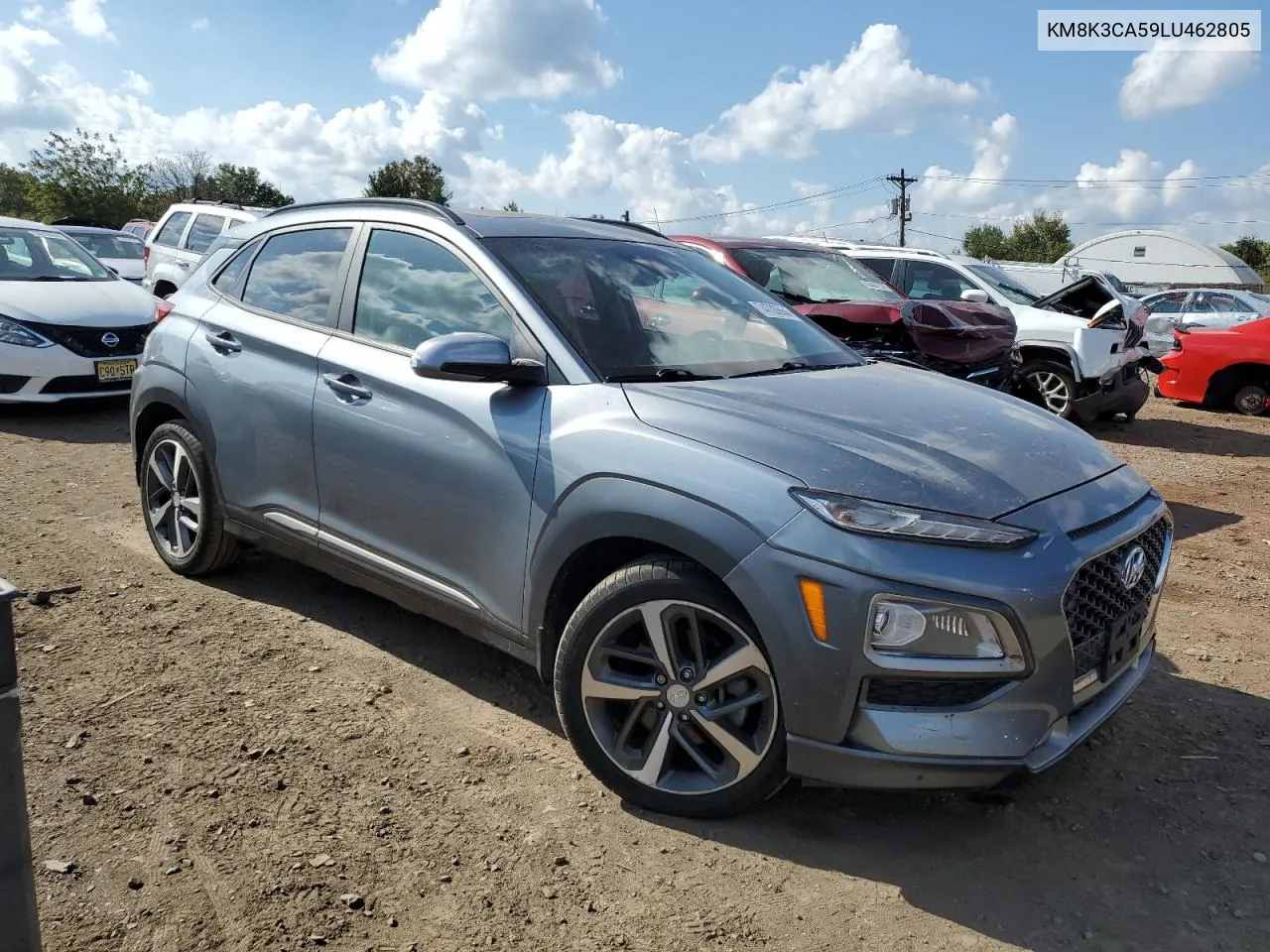 2020 Hyundai Kona Limited VIN: KM8K3CA59LU462805 Lot: 74700664