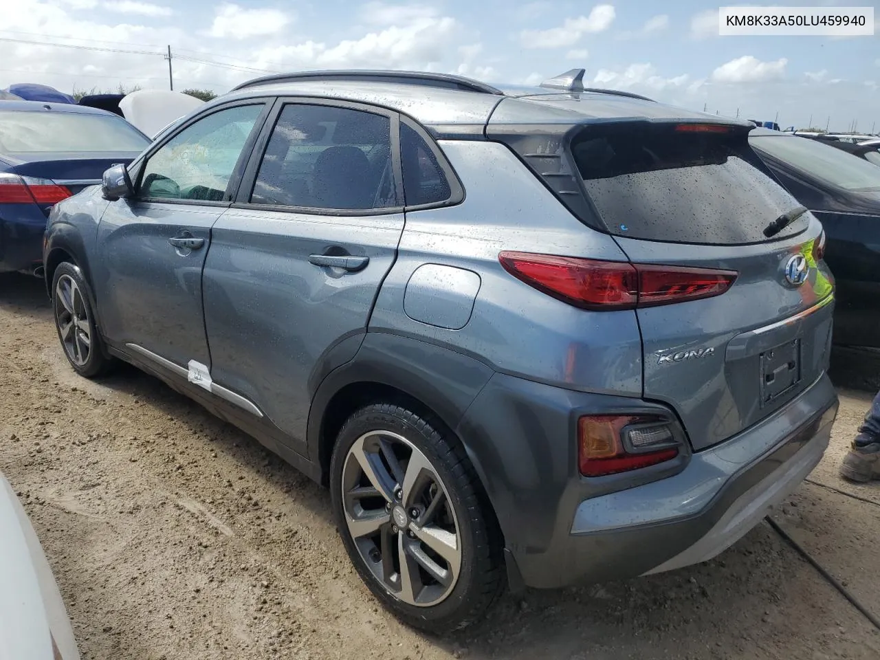 2020 Hyundai Kona Limited VIN: KM8K33A50LU459940 Lot: 74915784