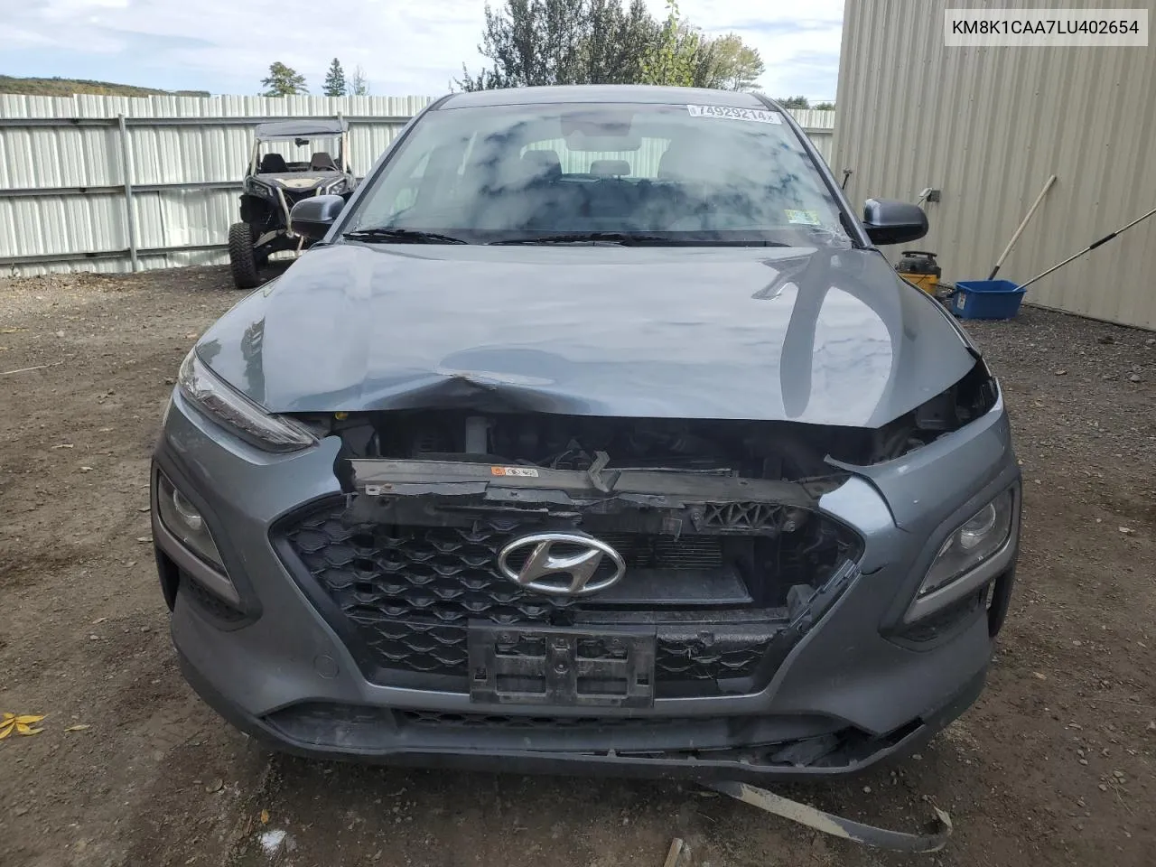 2020 Hyundai Kona Se VIN: KM8K1CAA7LU402654 Lot: 74929214