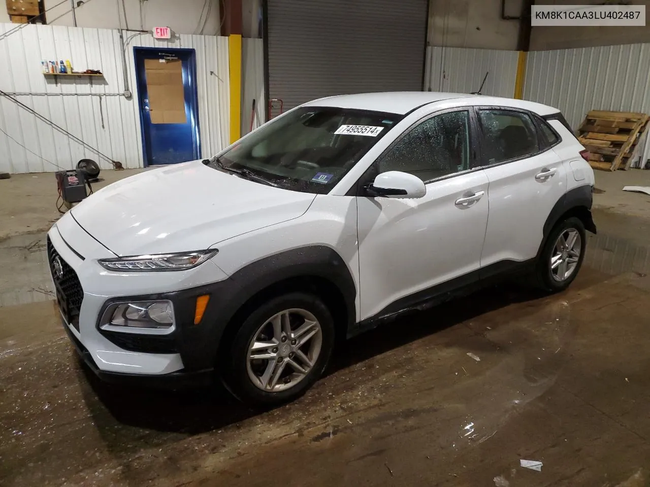 2020 Hyundai Kona Se VIN: KM8K1CAA3LU402487 Lot: 74955514