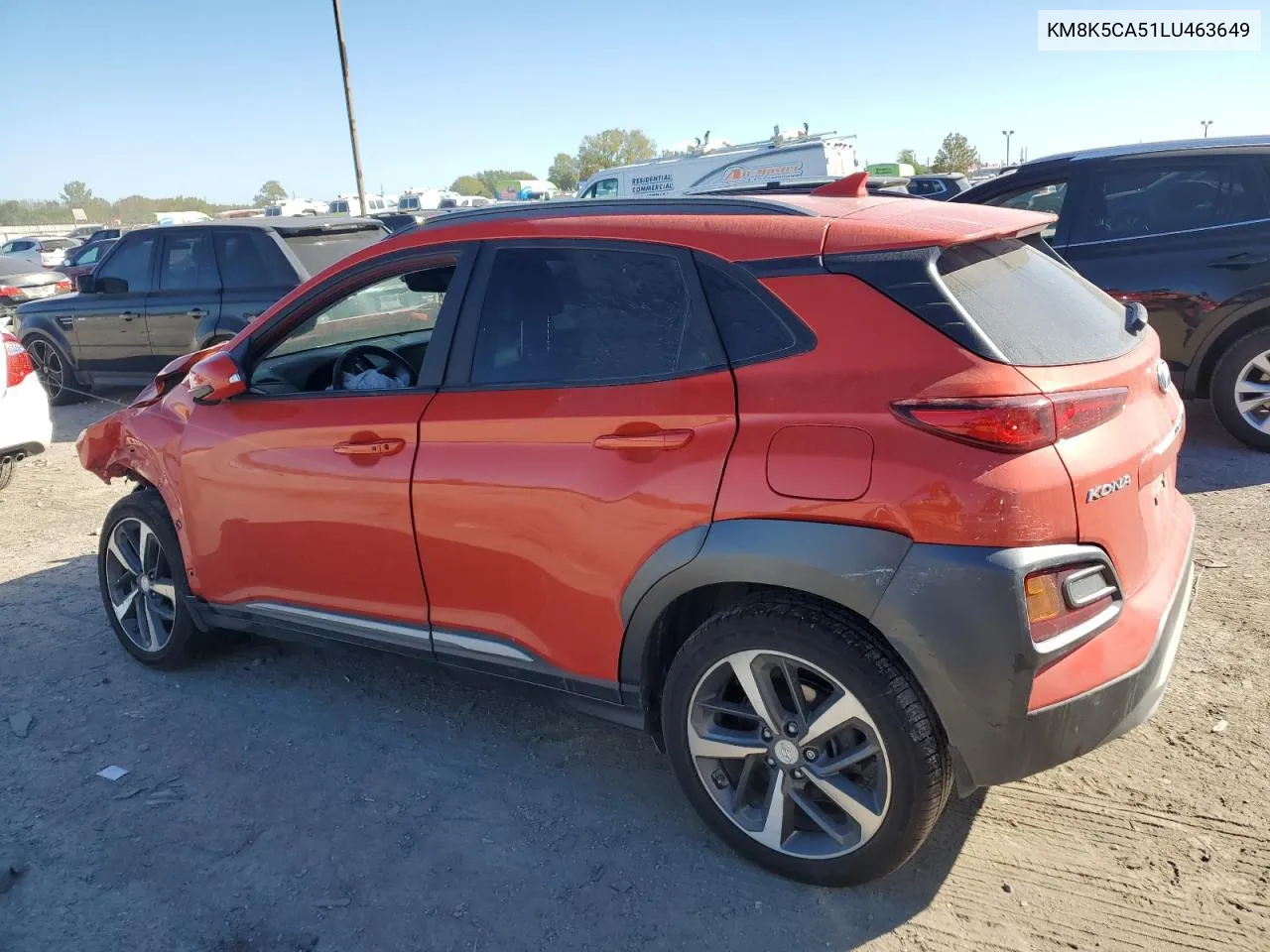 2020 Hyundai Kona Ultimate VIN: KM8K5CA51LU463649 Lot: 74977134