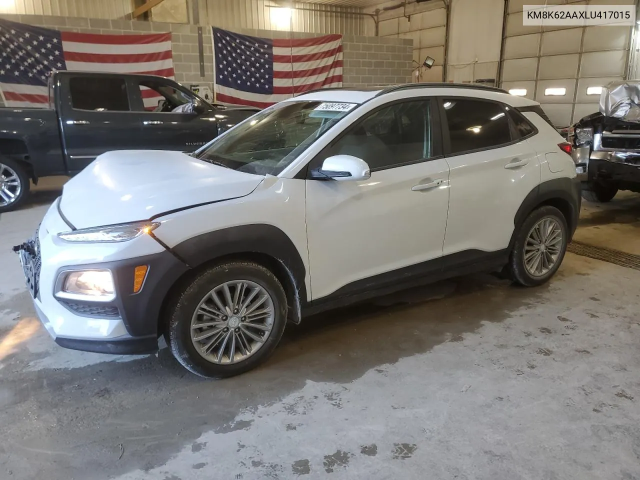 2020 Hyundai Kona Sel Plus VIN: KM8K62AAXLU417015 Lot: 75097734