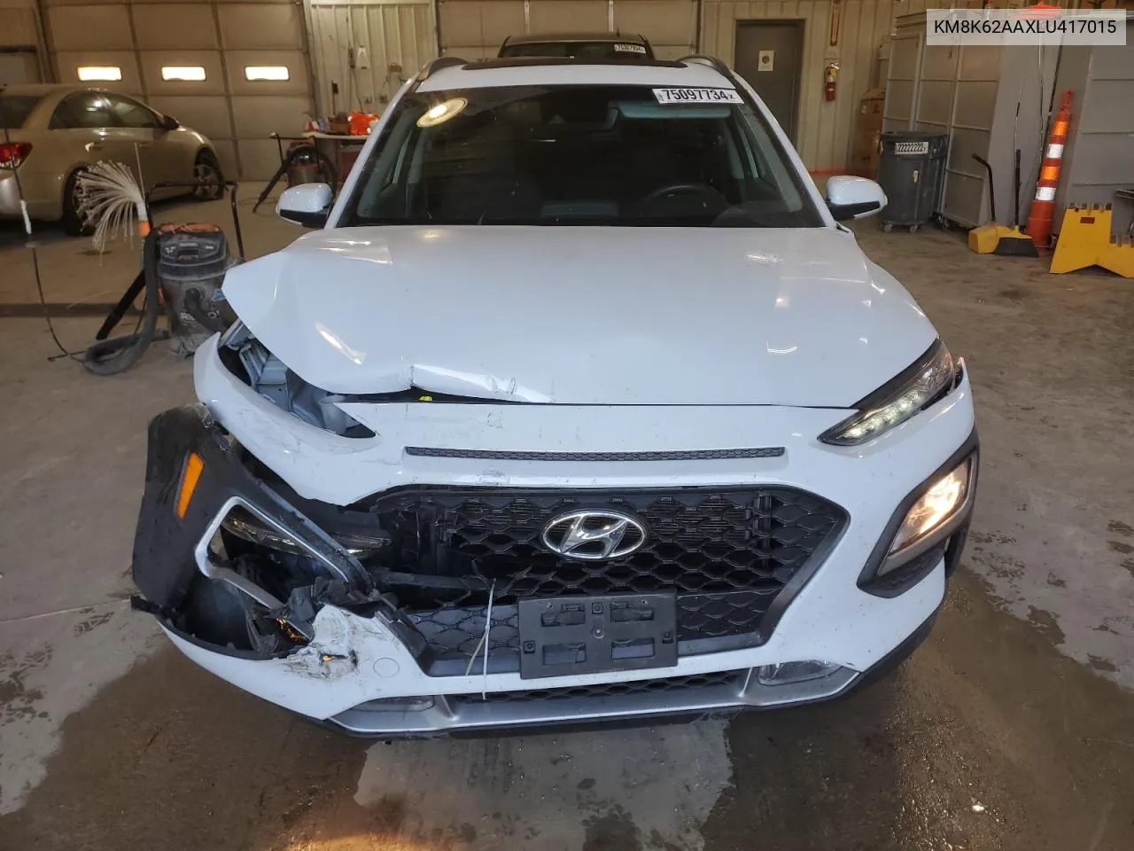 2020 Hyundai Kona Sel Plus VIN: KM8K62AAXLU417015 Lot: 75097734