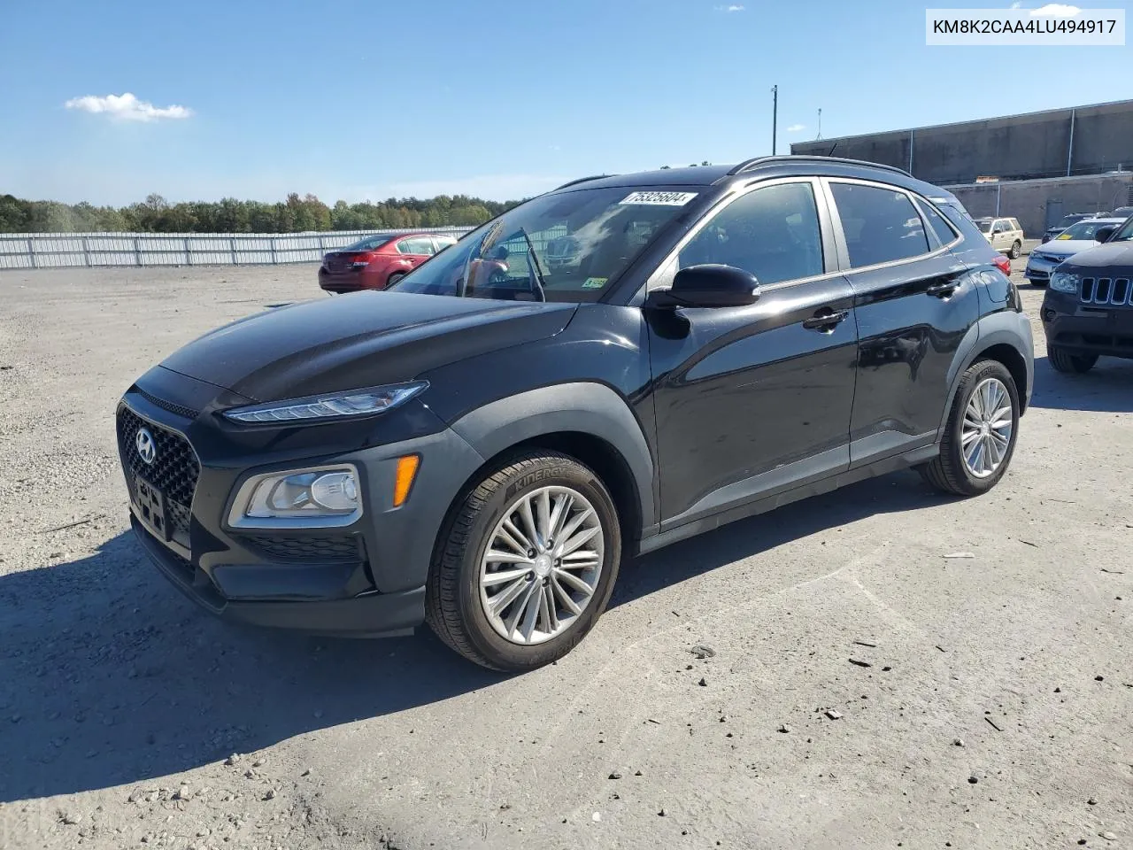 2020 Hyundai Kona Sel VIN: KM8K2CAA4LU494917 Lot: 75325604