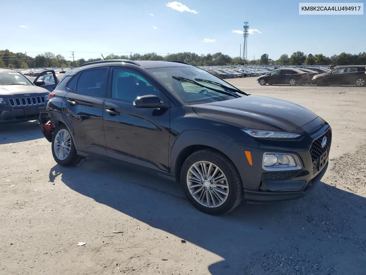 2020 Hyundai Kona Sel VIN: KM8K2CAA4LU494917 Lot: 75325604