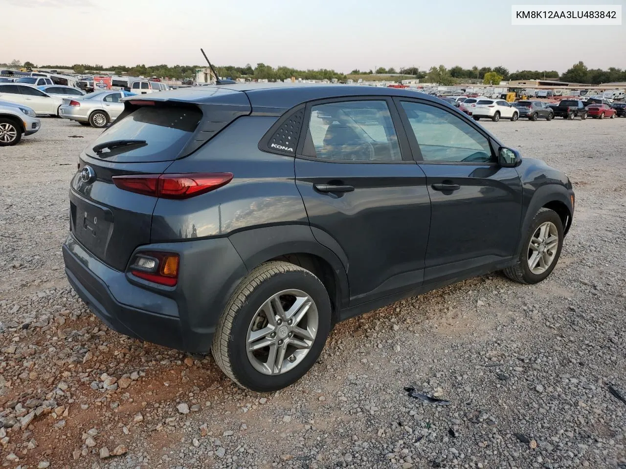 2020 Hyundai Kona Se VIN: KM8K12AA3LU483842 Lot: 75537374