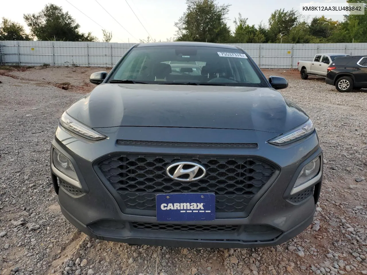 2020 Hyundai Kona Se VIN: KM8K12AA3LU483842 Lot: 75537374