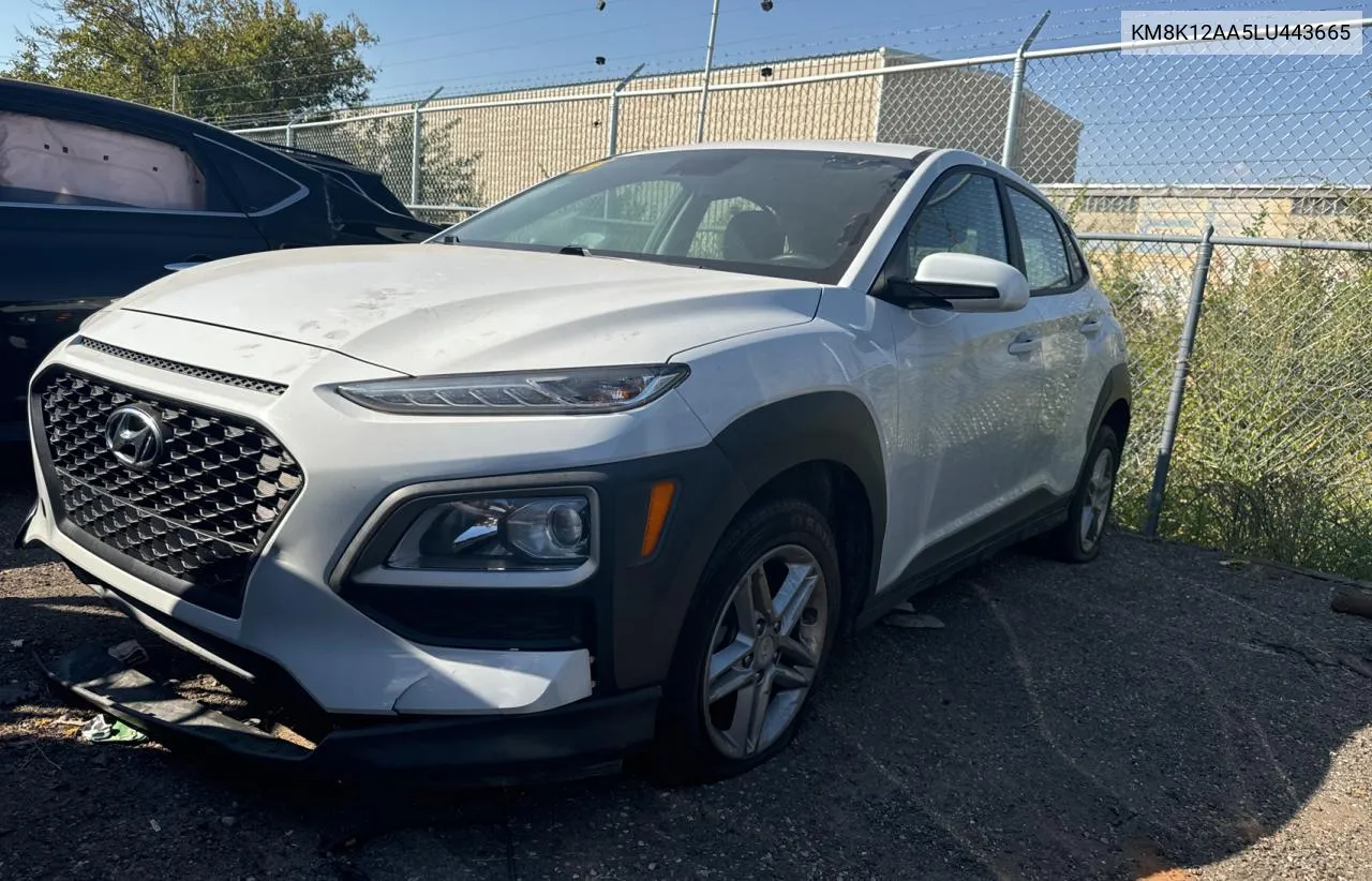 2020 Hyundai Kona Se VIN: KM8K12AA5LU443665 Lot: 75654354