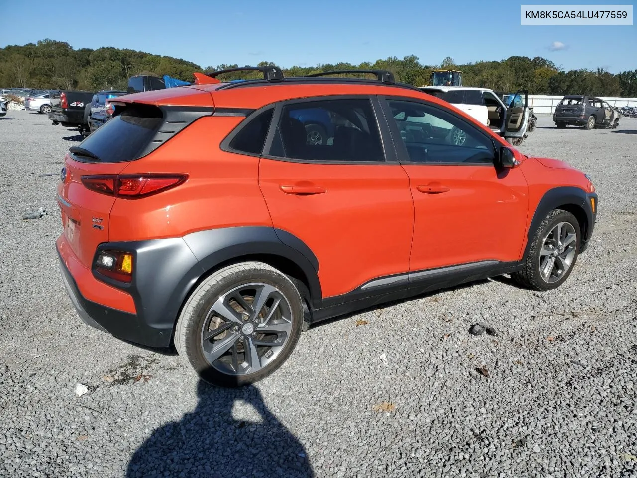 2020 Hyundai Kona Ultimate VIN: KM8K5CA54LU477559 Lot: 75710954