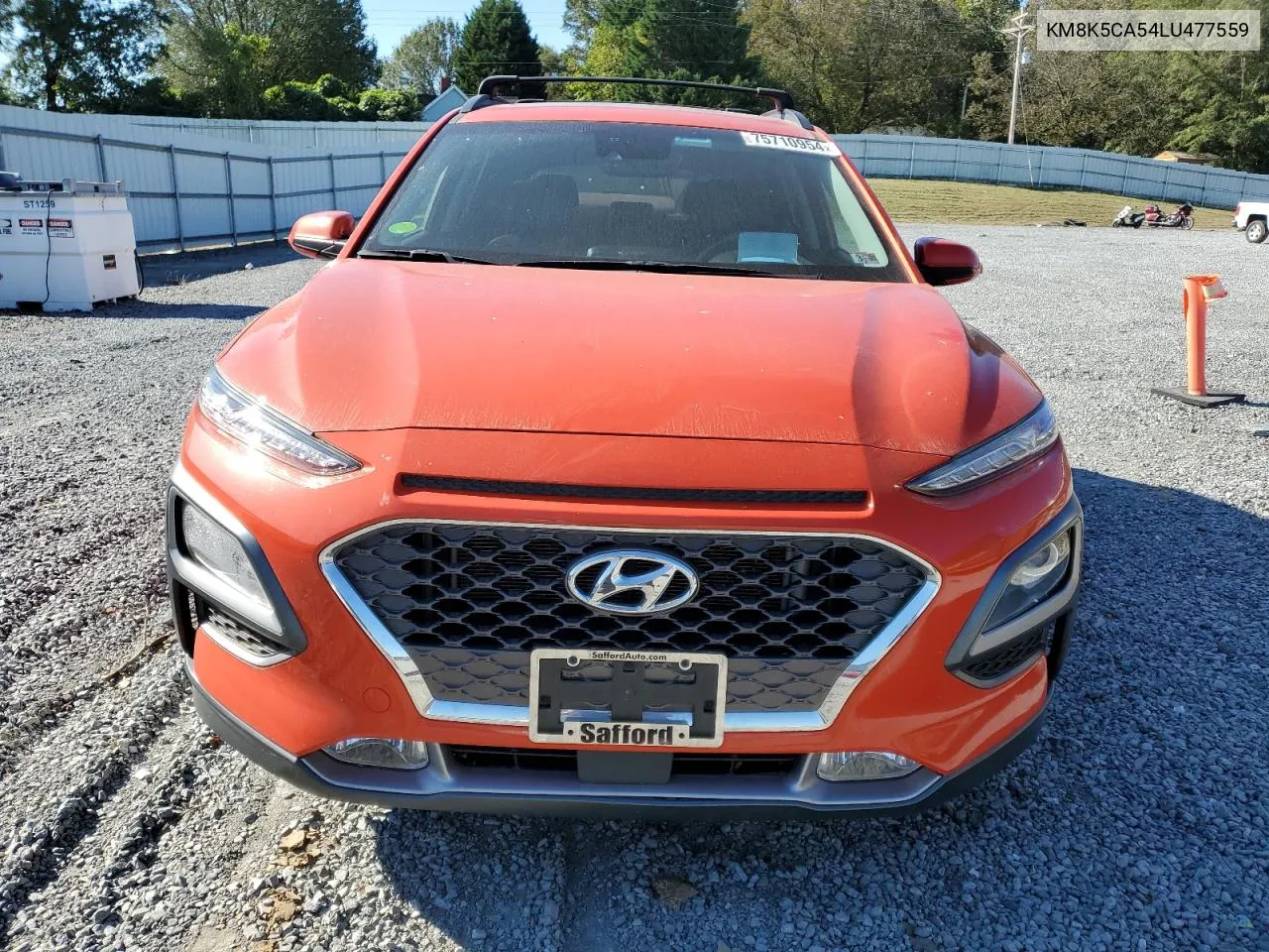 2020 Hyundai Kona Ultimate VIN: KM8K5CA54LU477559 Lot: 75710954