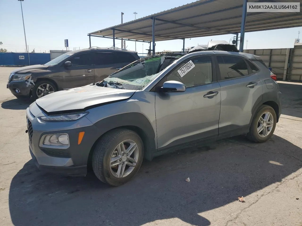 2020 Hyundai Kona Se VIN: KM8K12AA3LU564162 Lot: 75770924