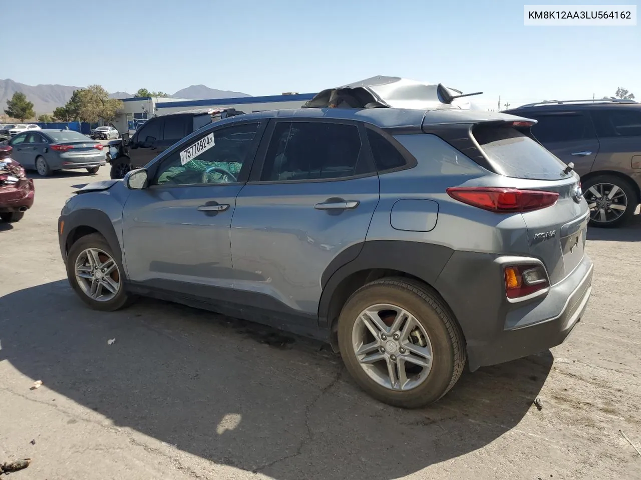 2020 Hyundai Kona Se VIN: KM8K12AA3LU564162 Lot: 75770924