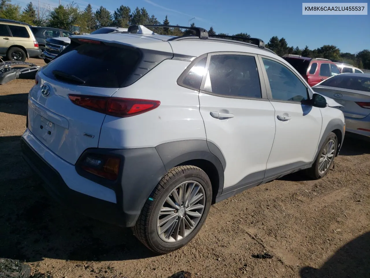 2020 Hyundai Kona Sel Plus VIN: KM8K6CAA2LU455537 Lot: 76141874