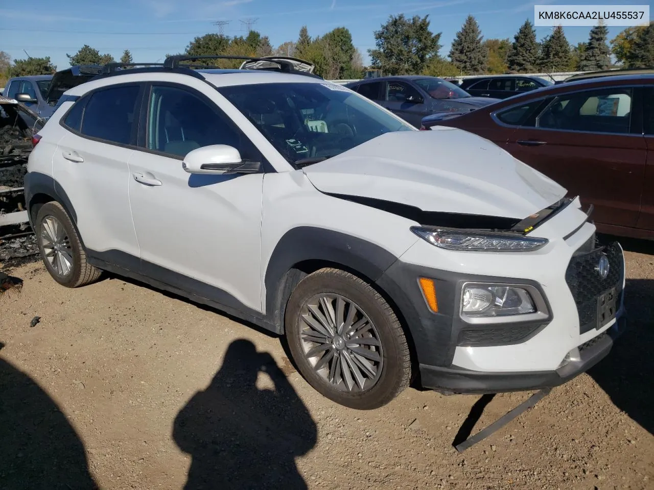 2020 Hyundai Kona Sel Plus VIN: KM8K6CAA2LU455537 Lot: 76141874