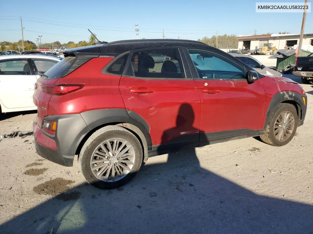 2020 Hyundai Kona Sel VIN: KM8K2CAA0LU583223 Lot: 76365084