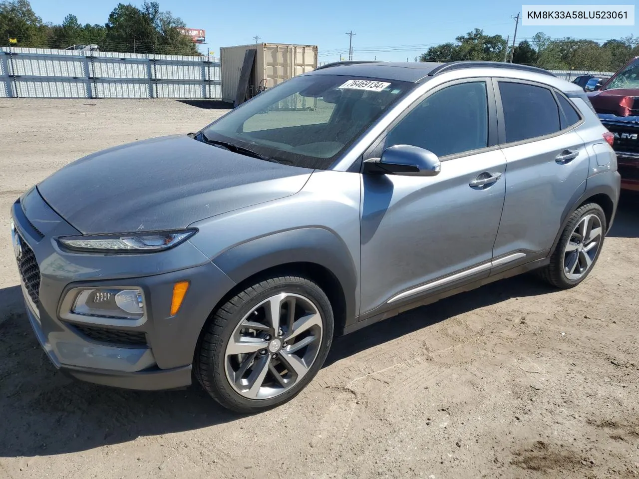 2020 Hyundai Kona Limited VIN: KM8K33A58LU523061 Lot: 76469134