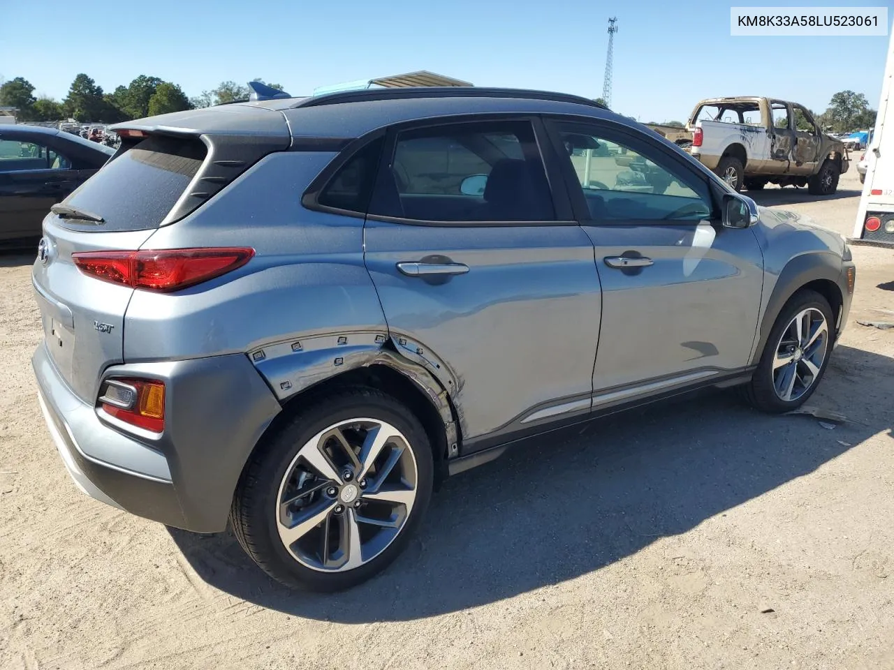 2020 Hyundai Kona Limited VIN: KM8K33A58LU523061 Lot: 76469134