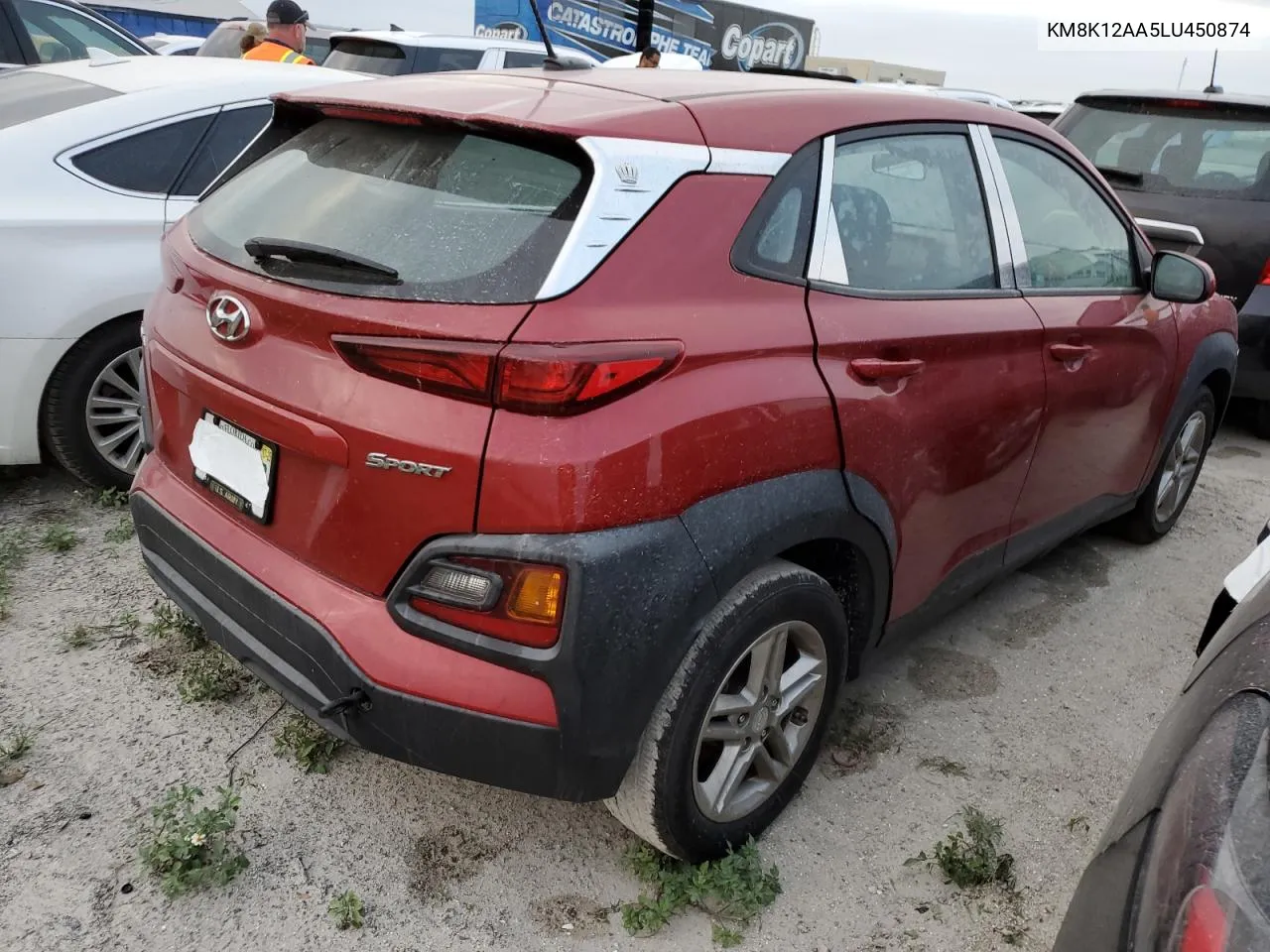 2020 Hyundai Kona Se VIN: KM8K12AA5LU450874 Lot: 76477254