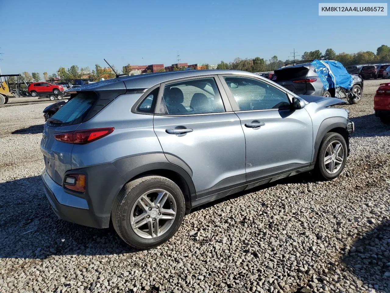 2020 Hyundai Kona Se VIN: KM8K12AA4LU486572 Lot: 76508634