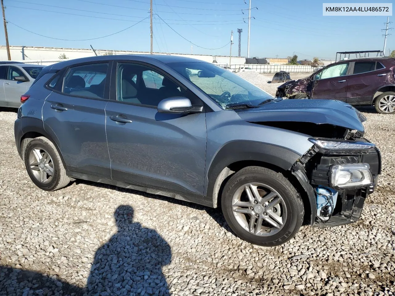 2020 Hyundai Kona Se VIN: KM8K12AA4LU486572 Lot: 76508634