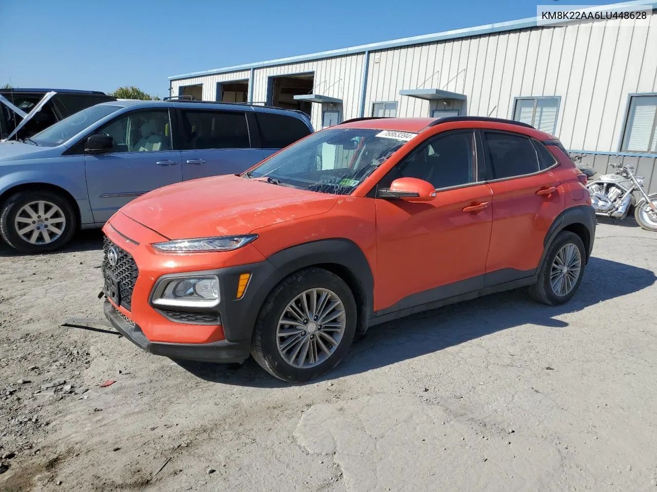 2020 Hyundai Kona Sel VIN: KM8K22AA6LU448628 Lot: 76863394