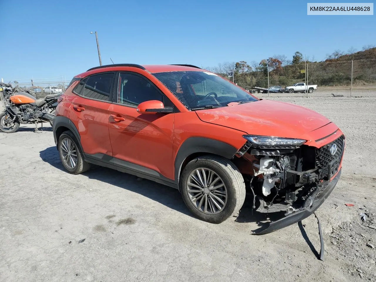 2020 Hyundai Kona Sel VIN: KM8K22AA6LU448628 Lot: 76863394